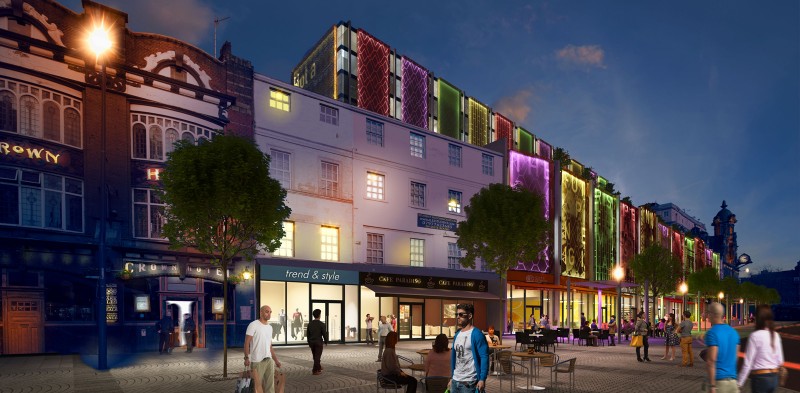 Lime Street Future Redevelopment at night